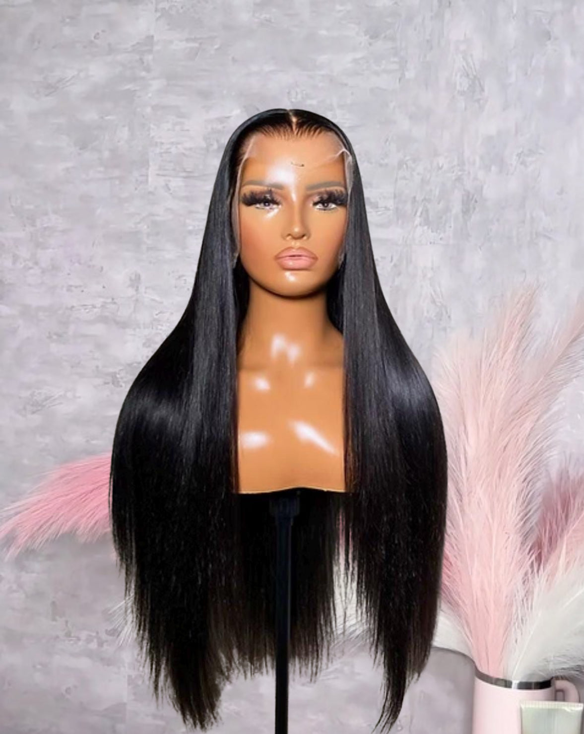 Straight hair wig